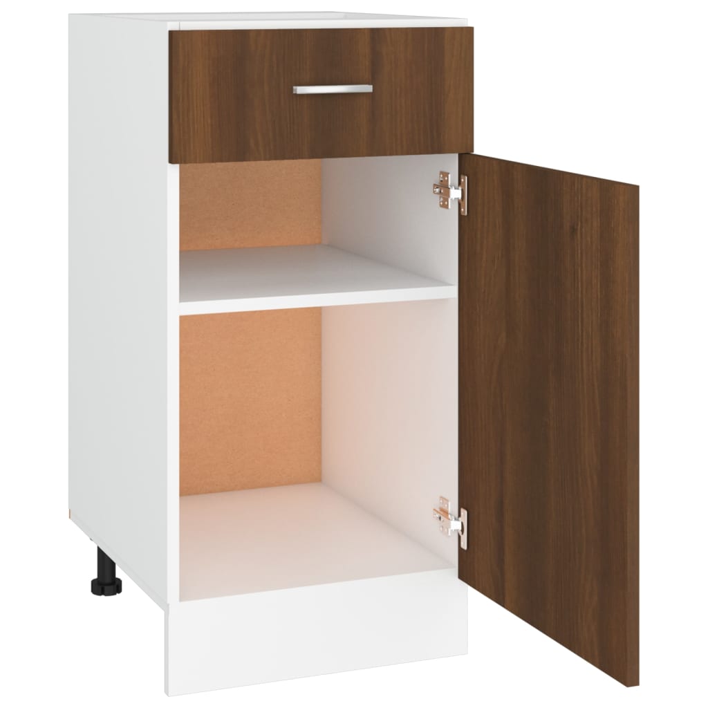 Drawer Bottom Cabinet Lyon Brown Oak 40x46x81.5 cm Engineered Wood