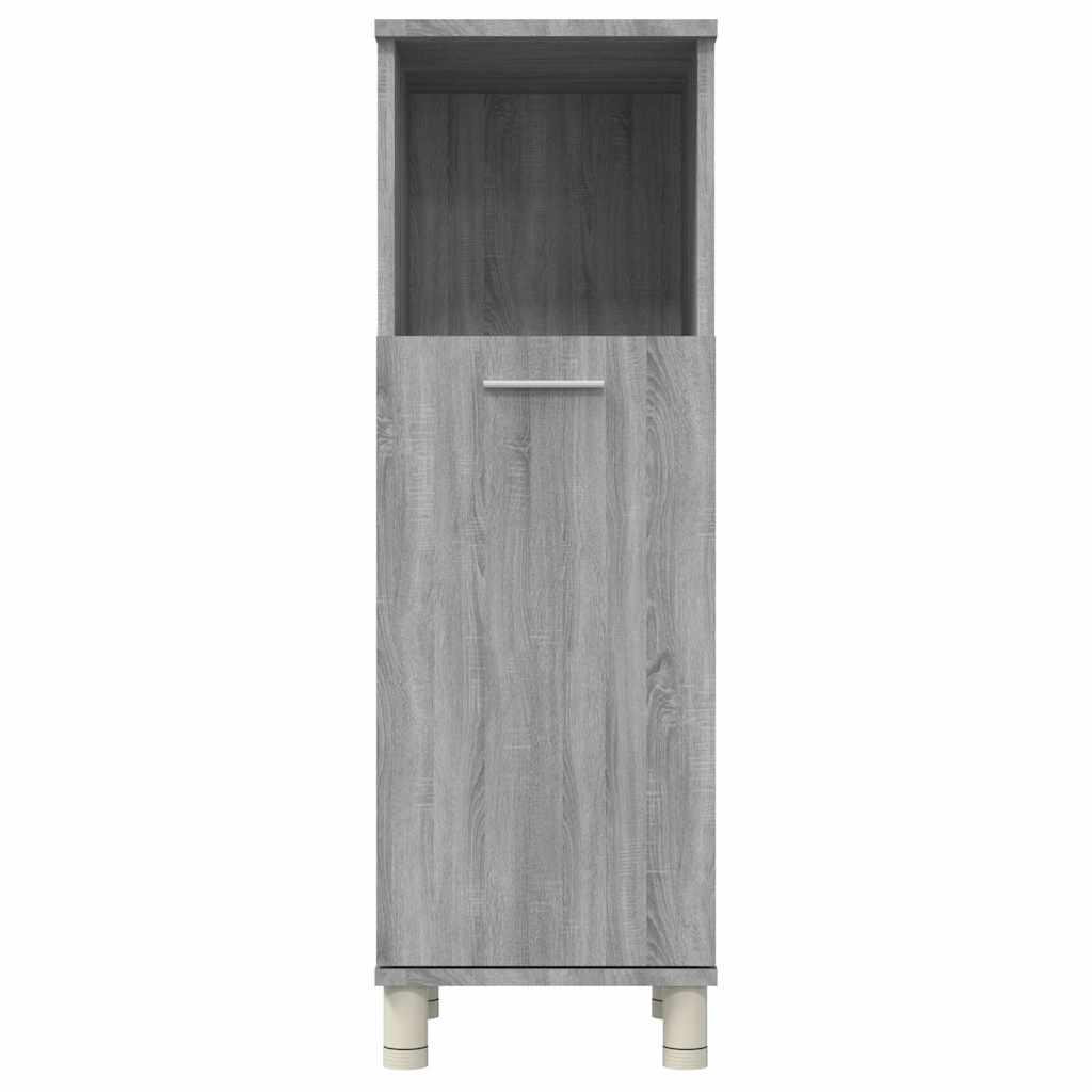 Bathroom Cabinet Grey Sonoma 30x30x95 cm Engineered Wood
