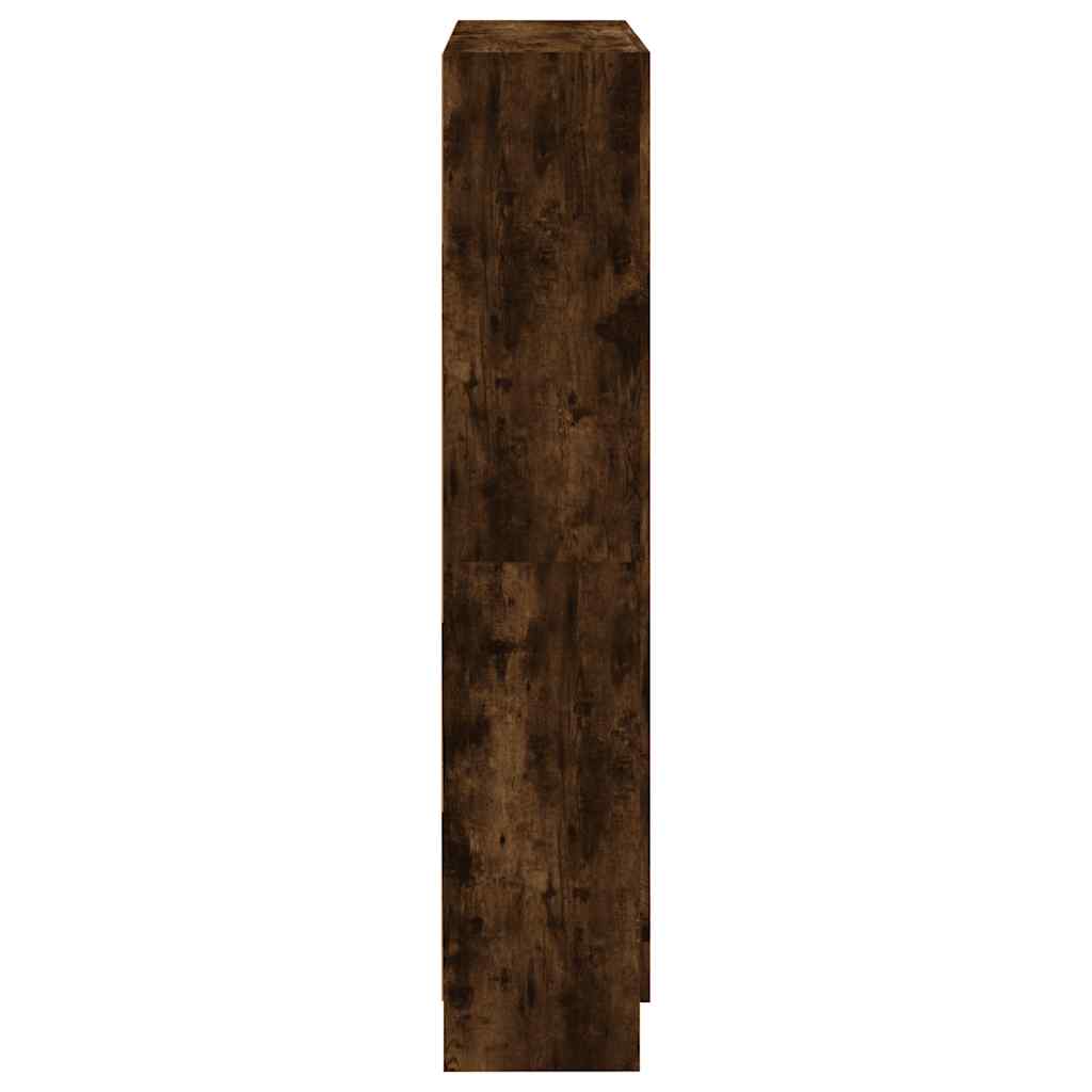Book Cabinet Smoked Oak 82,5x30,5x150 cm Engineered Wood