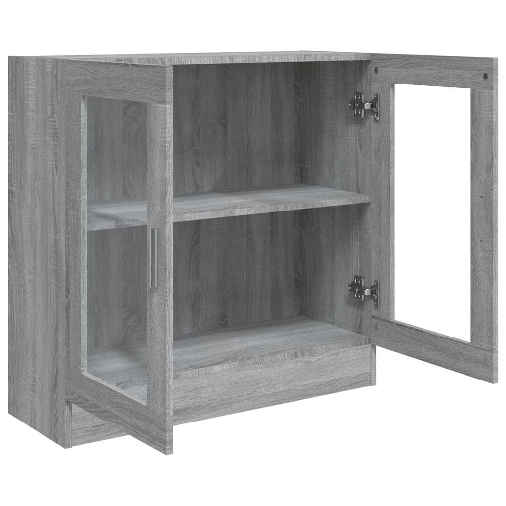 Vitrine Cabinet Grey Sonoma 82,5x30,5x80 cm Engineered Wood