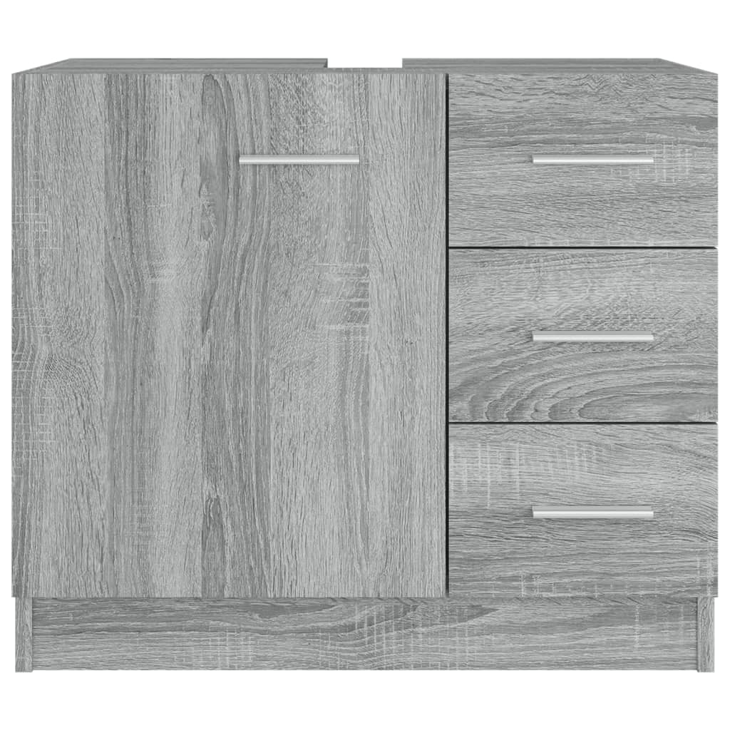 vidaXL Sink Cabinet Grey Sonoma 63x30x54 cm Engineered Wood