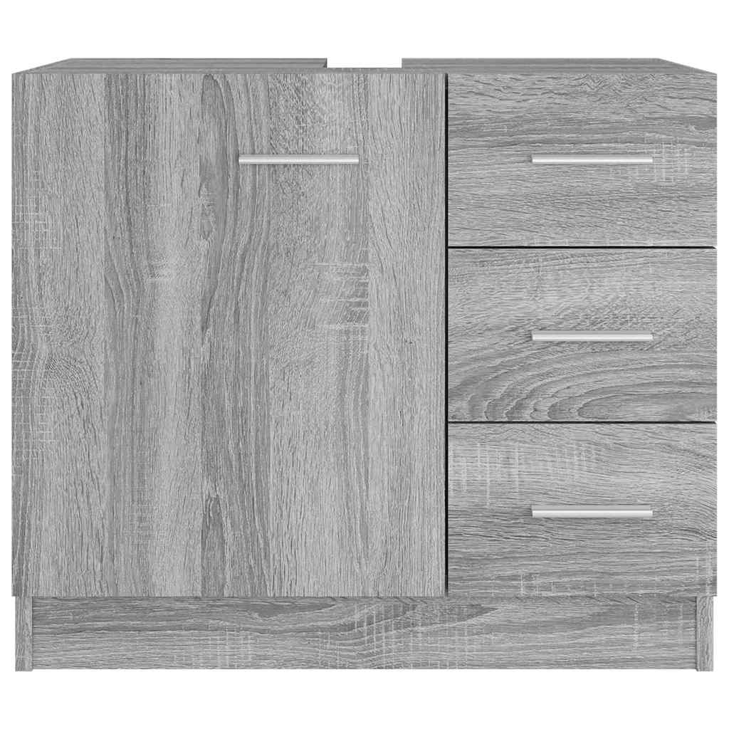 Sink Cabinet Grey Sonoma 63x30x54 cm Engineered Wood