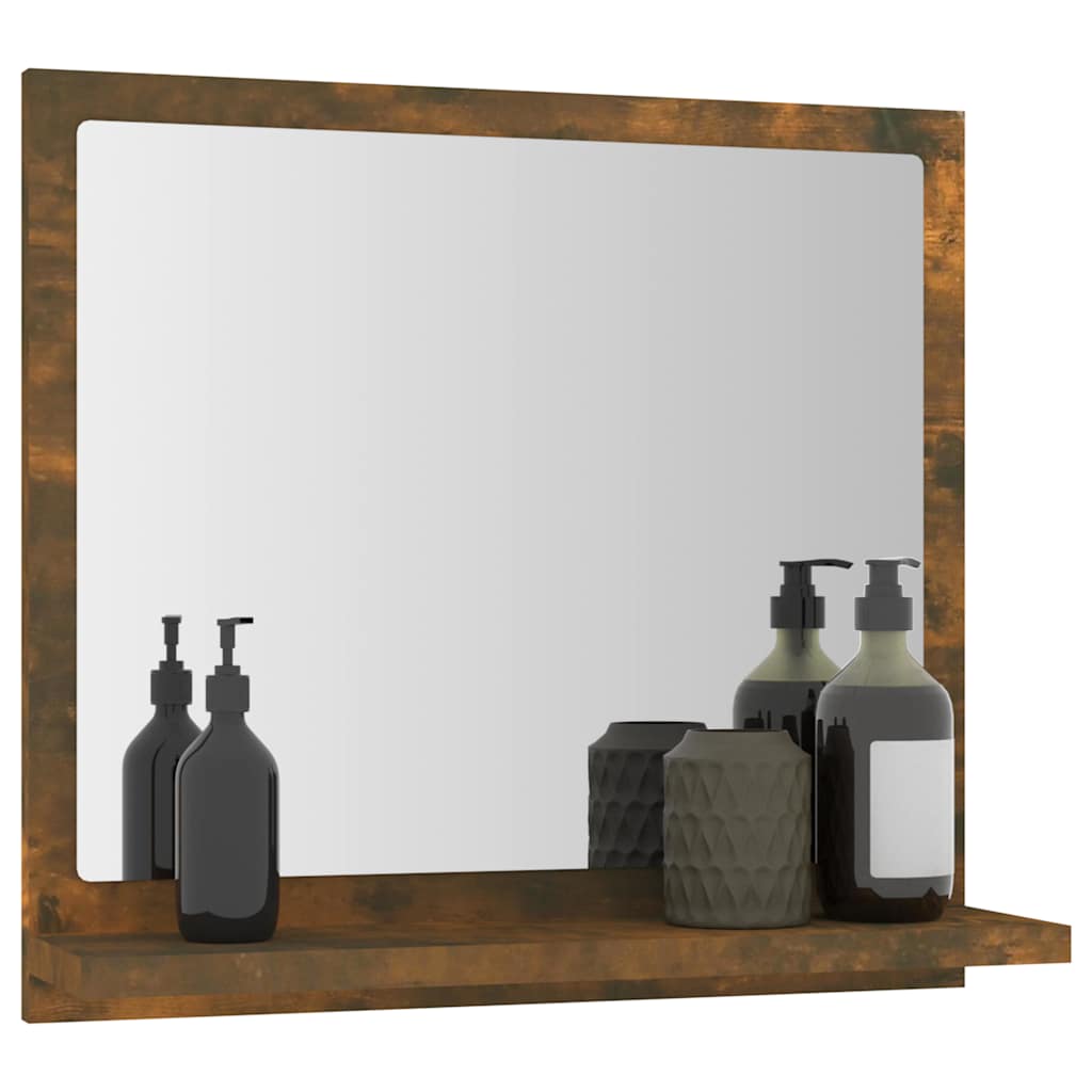 Bathroom Mirror Smoked Oak 40x10,5x37 cm Engineered Wood