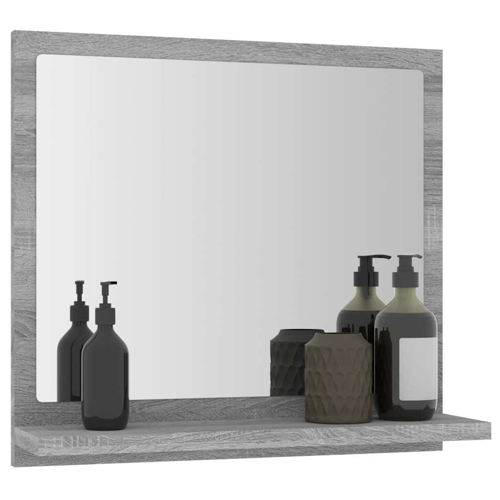 Bathroom Mirror Grey Sonoma 40x10,5x37 cm Engineered Wood