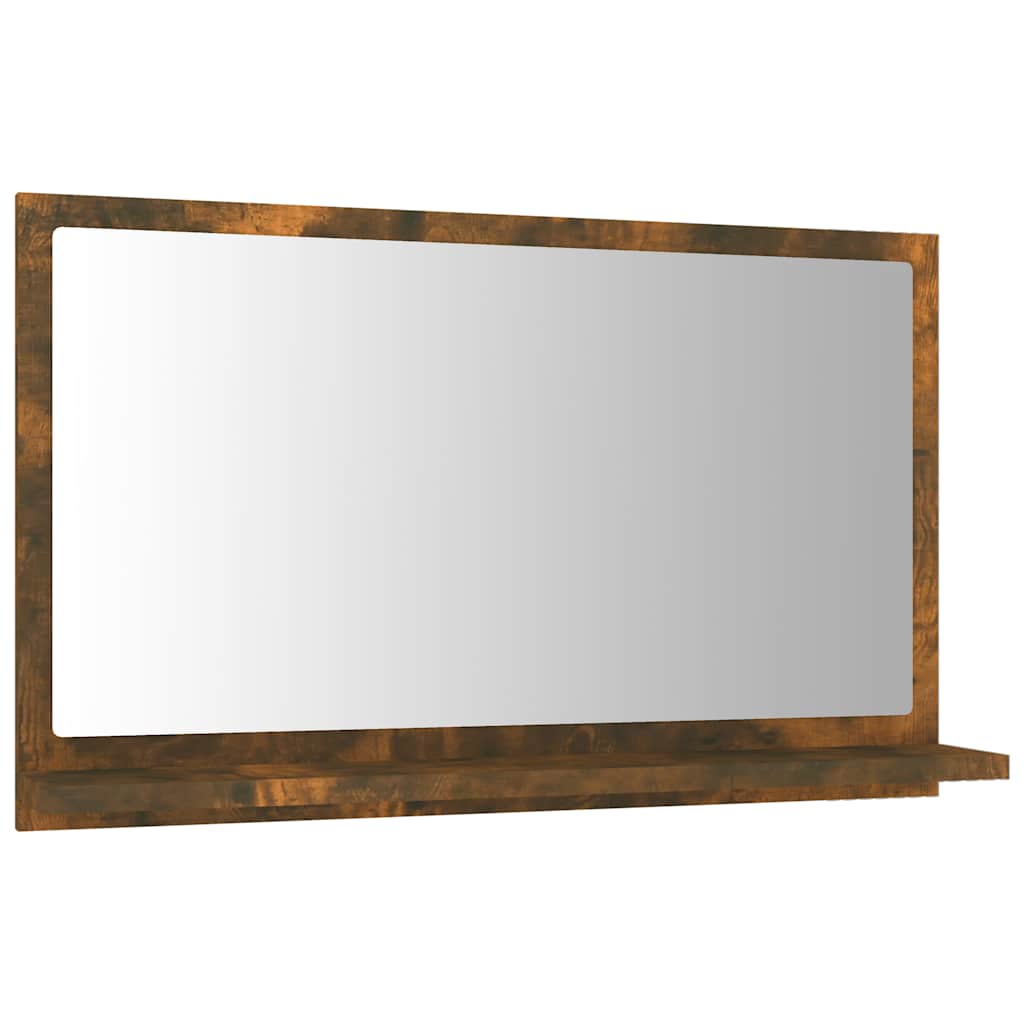Bathroom Mirror Smoked Oak 60x10,5x37 cm Engineered Wood