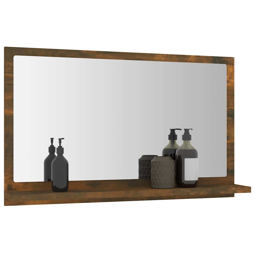Bathroom Mirror Smoked Oak 60x10,5x37 cm Engineered Wood