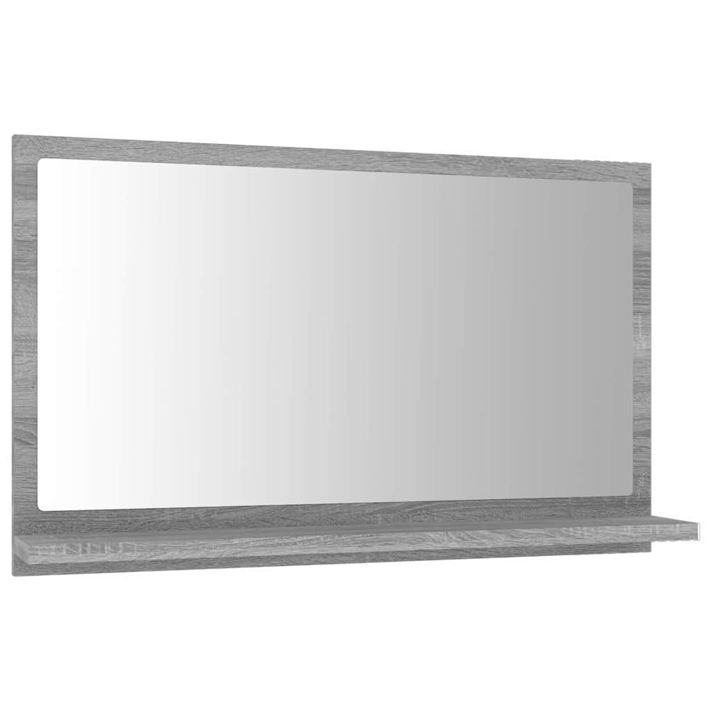 Bathroom Mirror Grey Sonoma 60x10,5x37 cm Engineered Wood