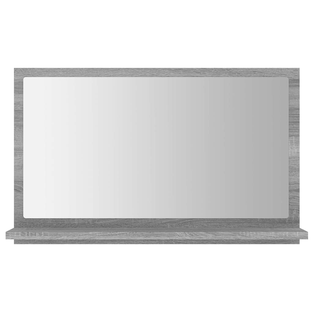 Bathroom Mirror Grey Sonoma 60x10,5x37 cm Engineered Wood