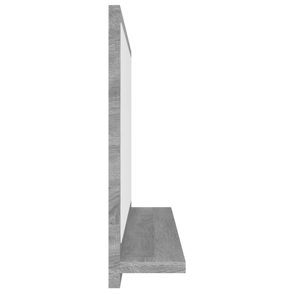 Bathroom Mirror Grey Sonoma 60x10,5x37 cm Engineered Wood