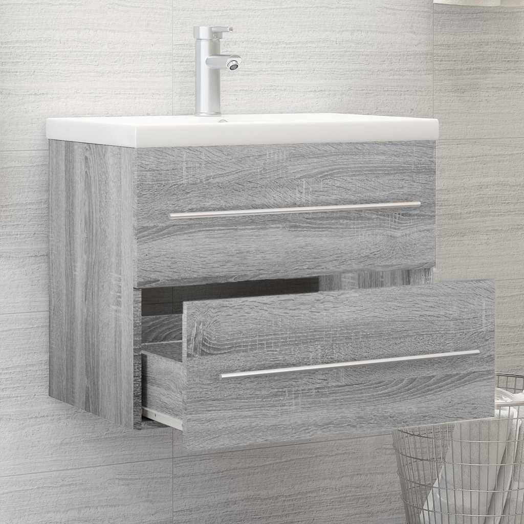 Sink Cabinet Grey Sonoma 60x38,5x48 cm Engineered Wood