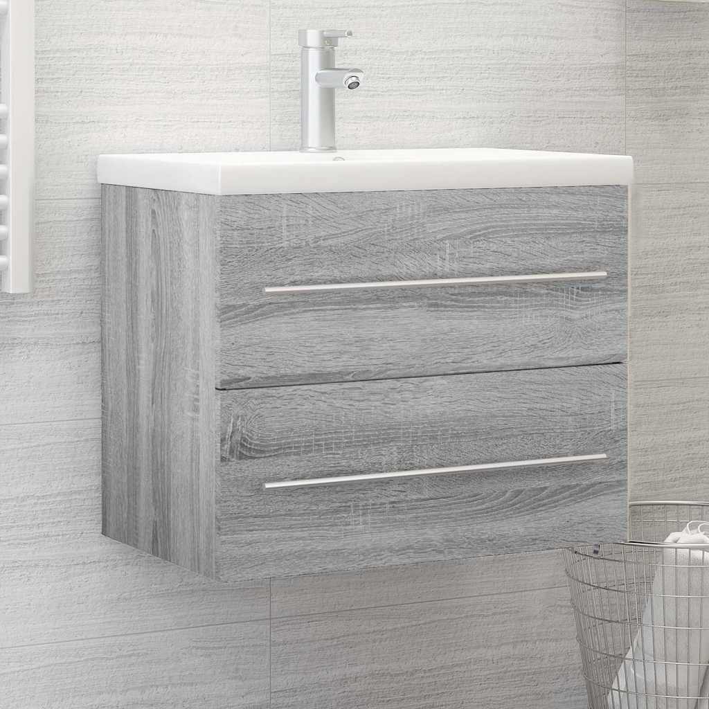 Sink Cabinet Grey Sonoma 60x38,5x48 cm Engineered Wood
