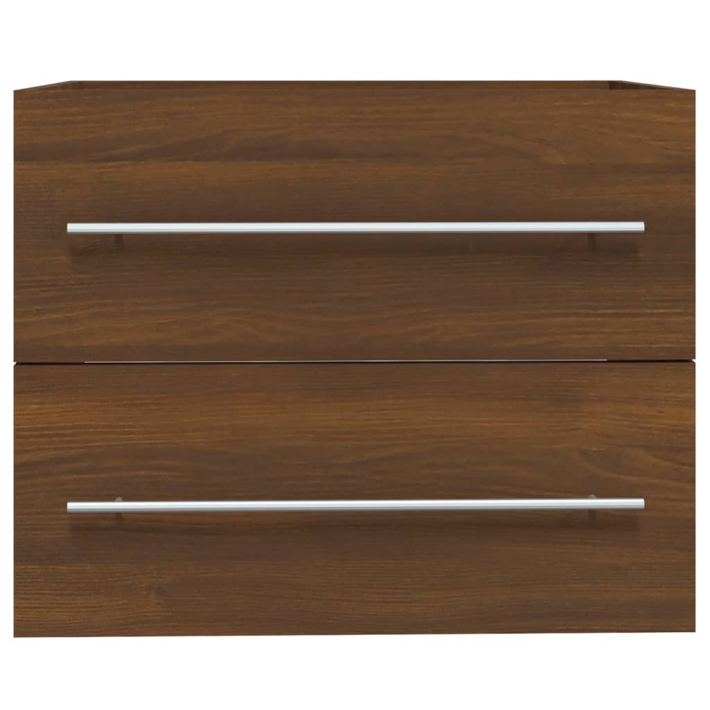 vidaXL Sink Cabinet Brown Oak 60x38.5x48 cm Engineered Wood