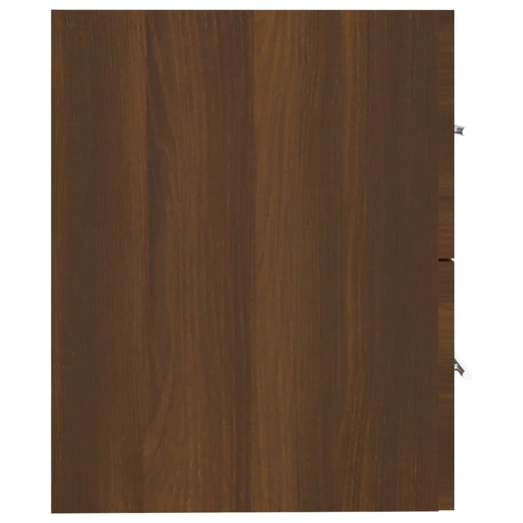 vidaXL Sink Cabinet Brown Oak 60x38.5x48 cm Engineered Wood