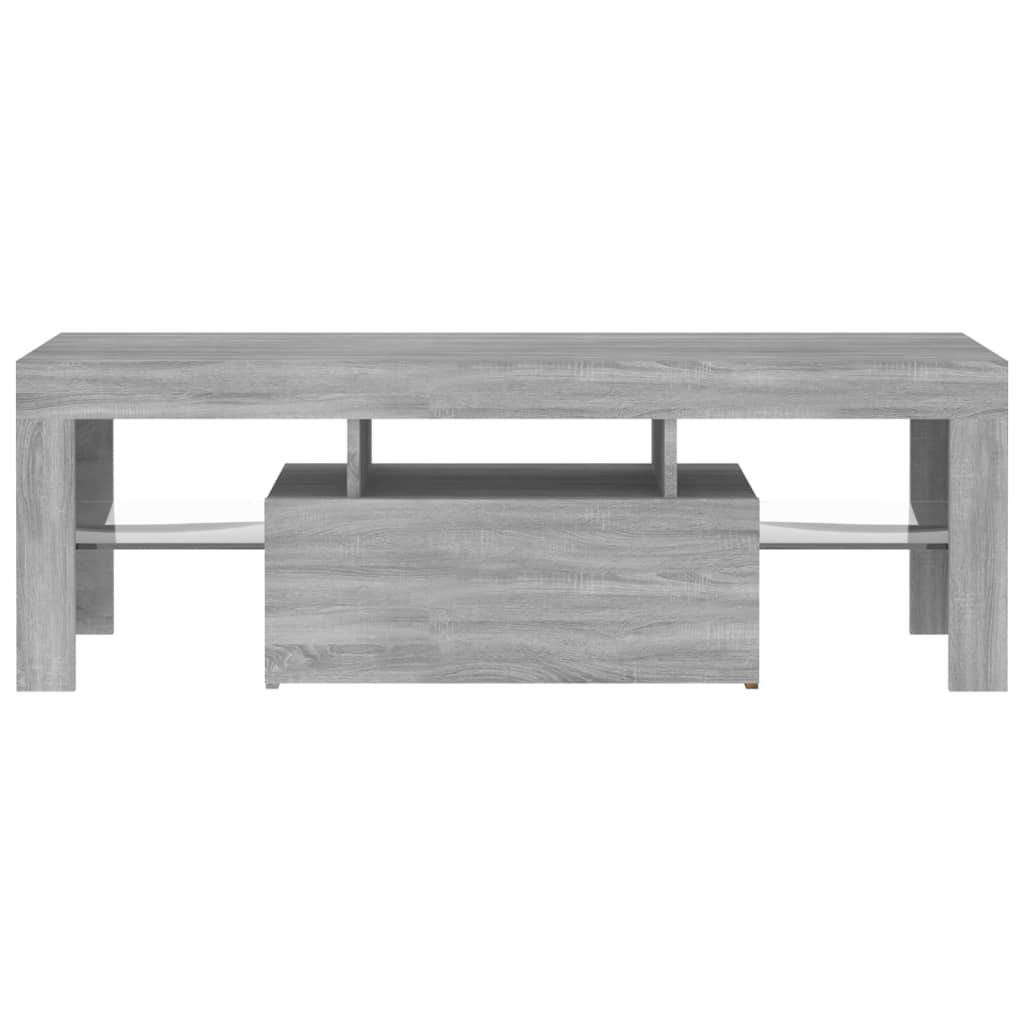 vidaXL TV Cabinet with LED Lights Grey Sonoma 120x35x40 cm