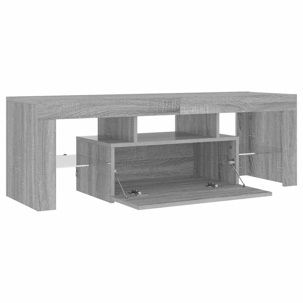 TV Cabinet with LED Lights Grey Sonoma 120x35x40 cm