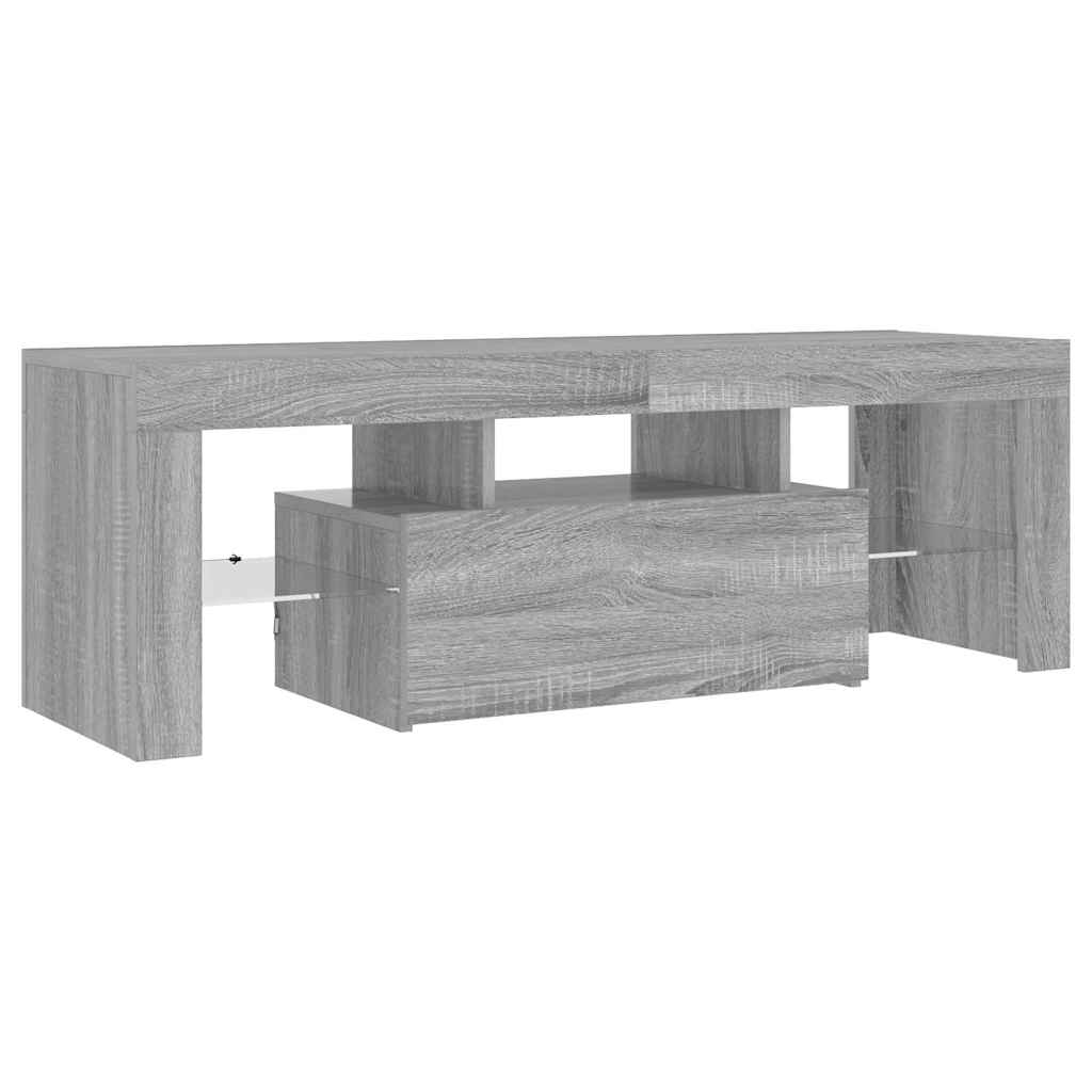 TV Cabinet with LED Lights Grey Sonoma 120x35x40 cm
