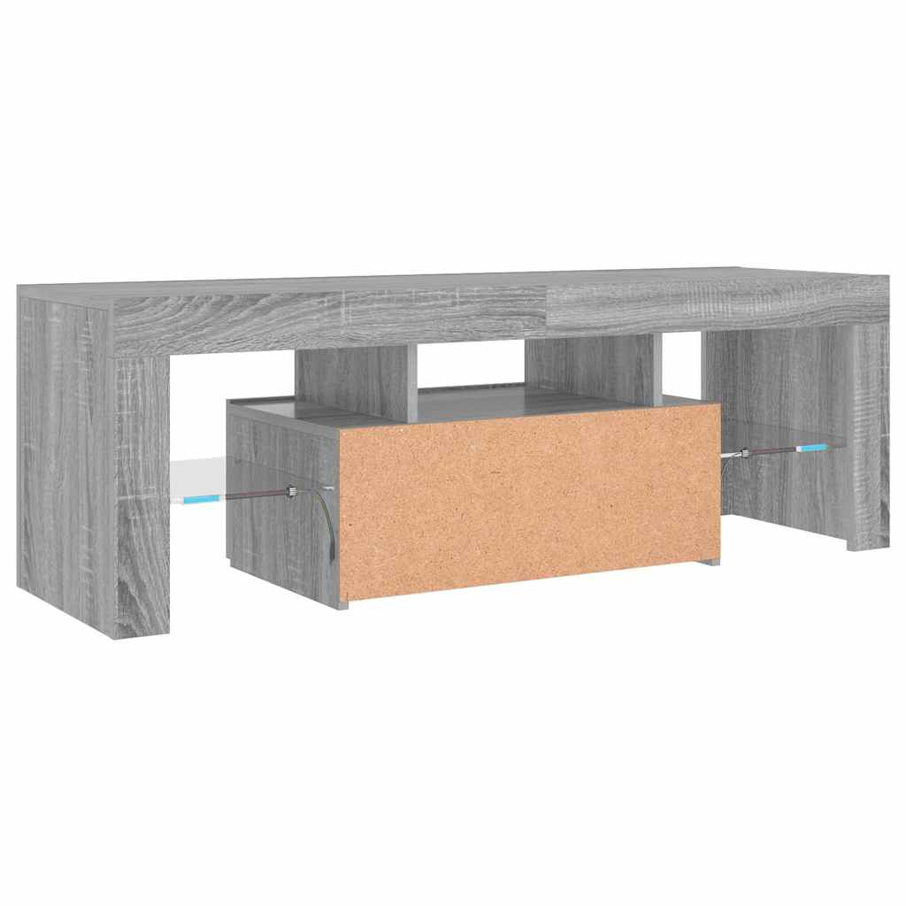 TV Cabinet with LED Lights Grey Sonoma 120x35x40 cm