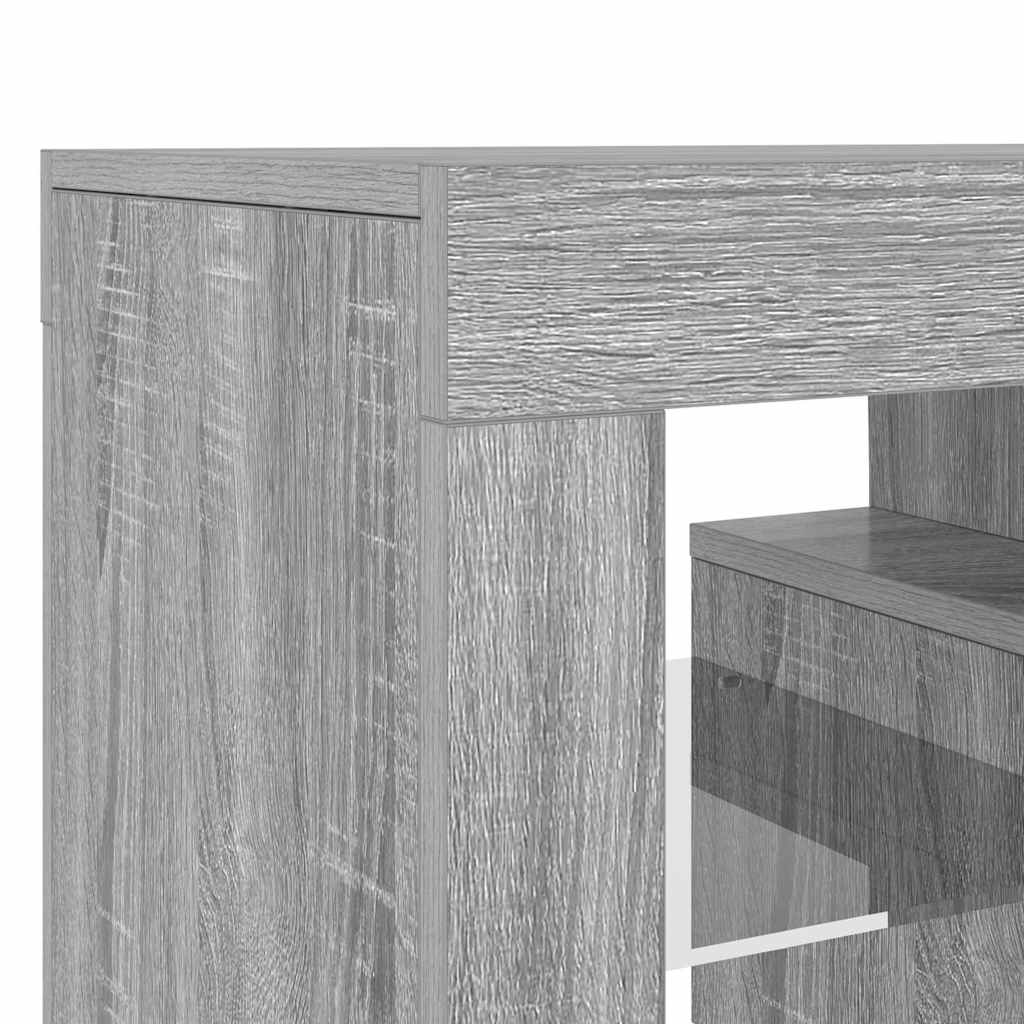 TV Cabinet with LED Lights Grey Sonoma 120x35x40 cm
