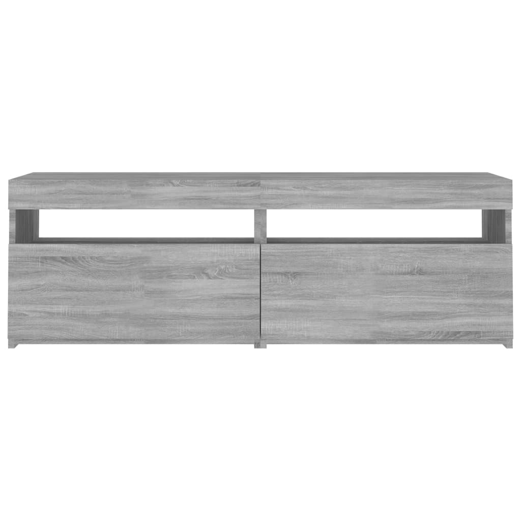 vidaXL TV Cabinet with LED Lights Grey Sonoma 120x35x40 cm