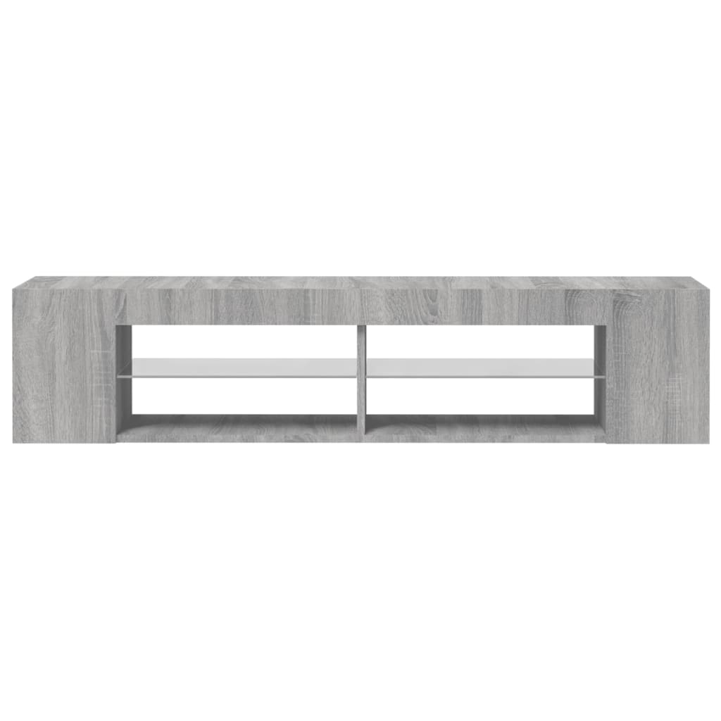 vidaXL TV Cabinet with LED Lights Grey Sonoma 135x39x30 cm