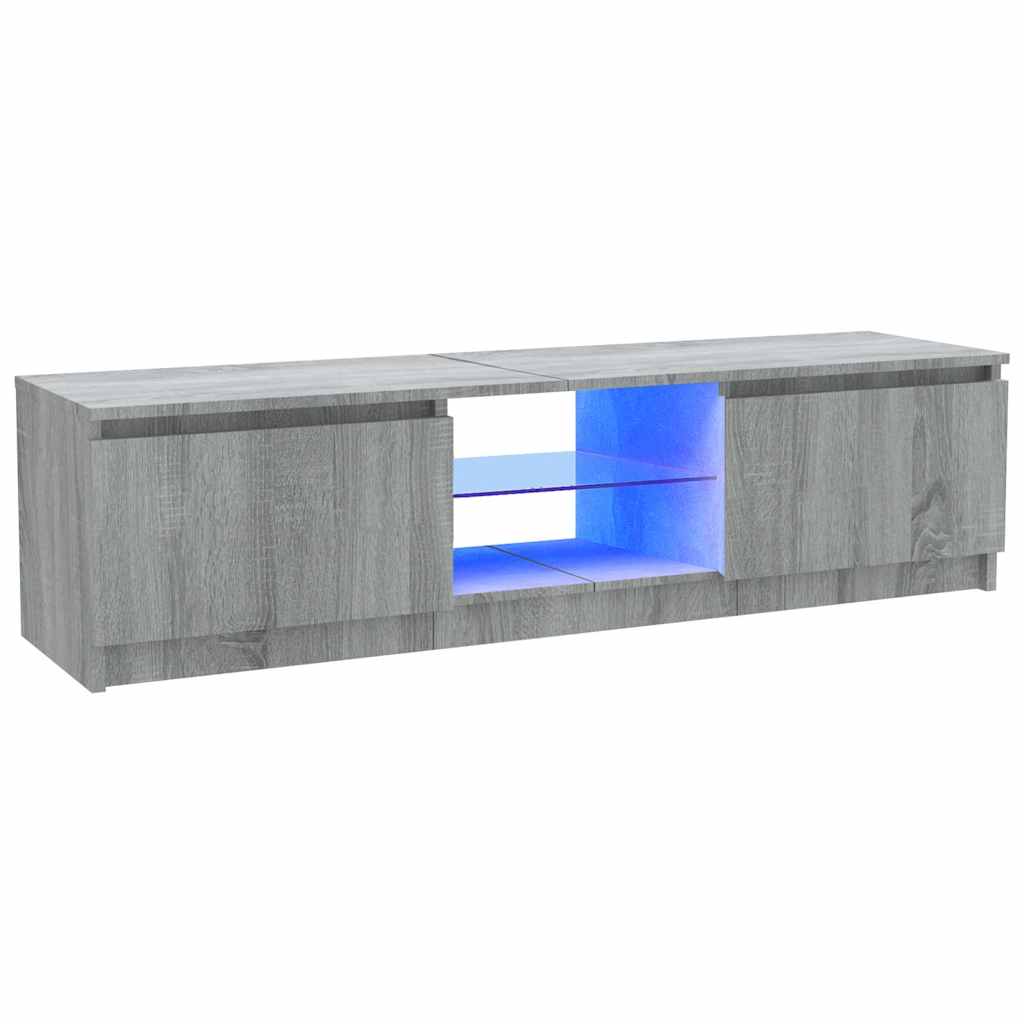 TV Cabinet with LED Lights Grey Sonoma 120x30x36 cm