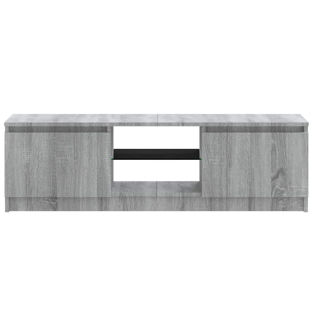 TV Cabinet with LED Lights Grey Sonoma 120x30x36 cm