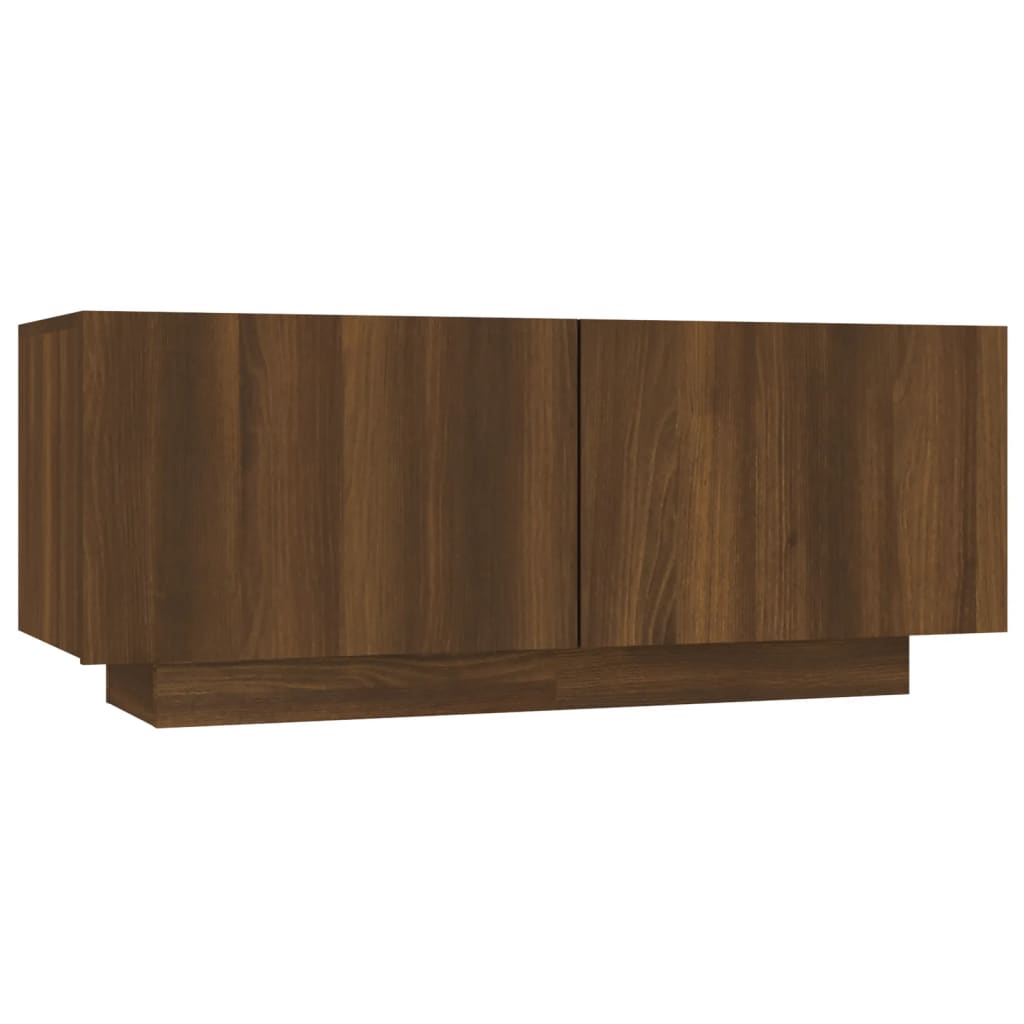 vidaXL TV Cabinet Brown Oak 100x35x40 cm Engineered Wood