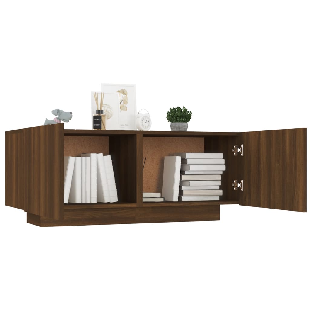 vidaXL TV Cabinet Brown Oak 100x35x40 cm Engineered Wood