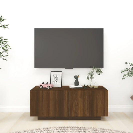 vidaXL TV Cabinet Brown Oak 100x35x40 cm Engineered Wood