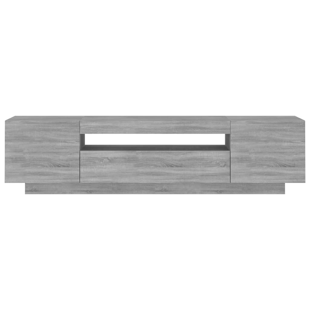 vidaXL TV Cabinet with LED Lights Grey Sonoma 160x35x40 cm