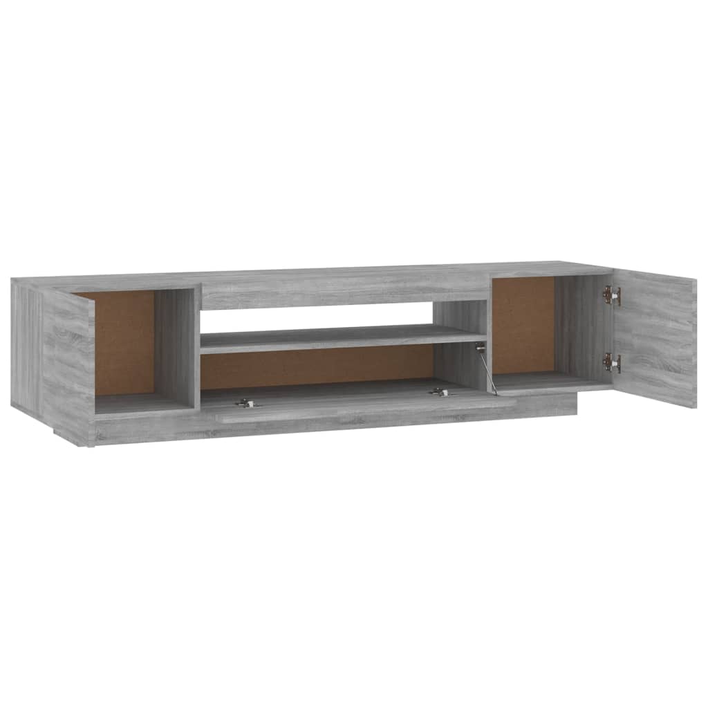 vidaXL TV Cabinet with LED Lights Grey Sonoma 160x35x40 cm