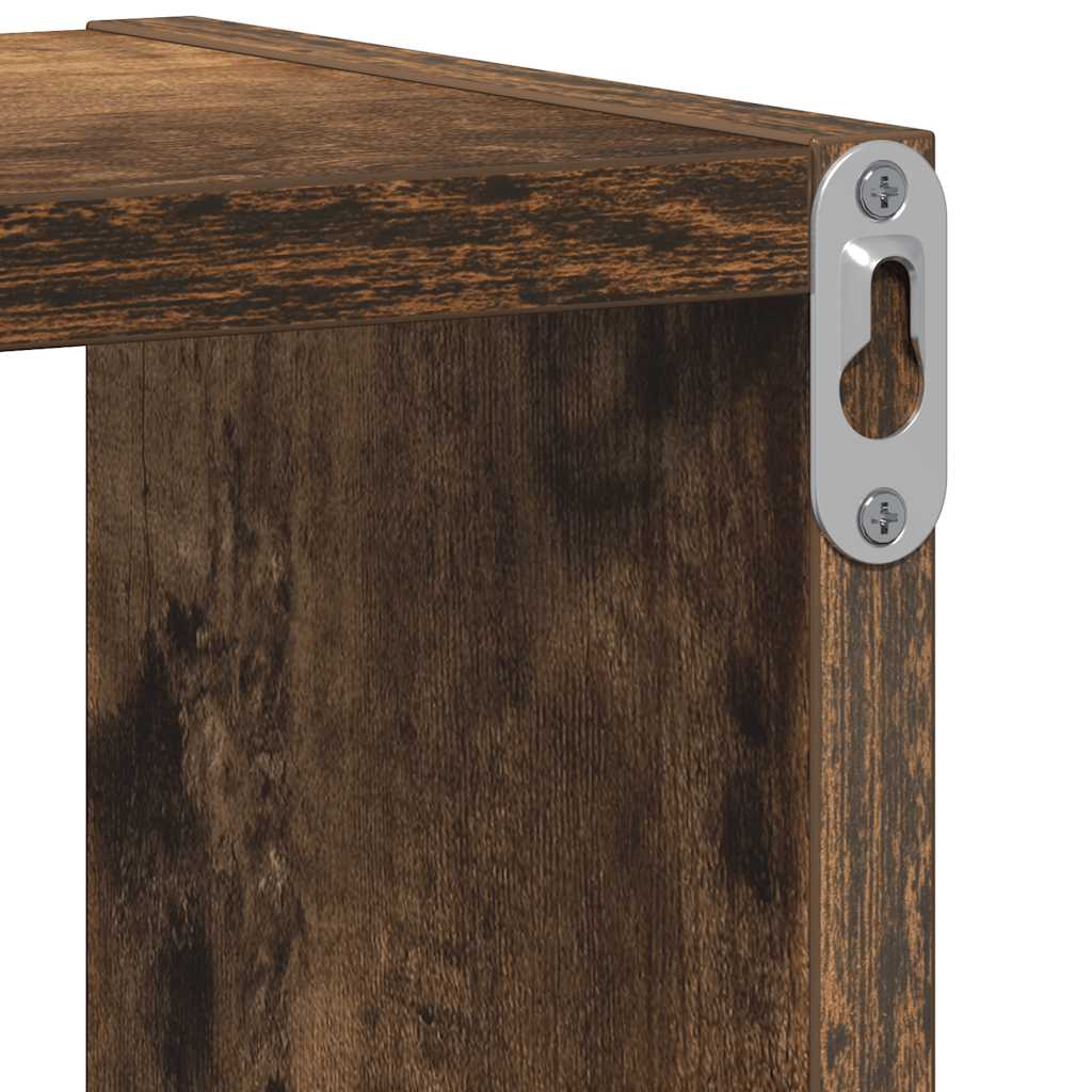 Wall Shelf Smoked Oak 75x16x55 cm Engineered Wood