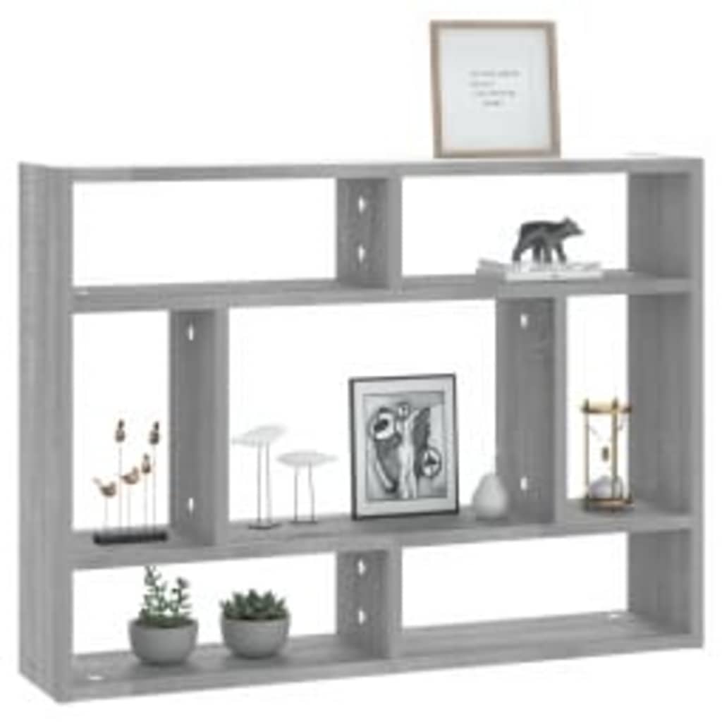 Wall Shelf Grey Sonoma 75x16x55 cm Engineered Wood