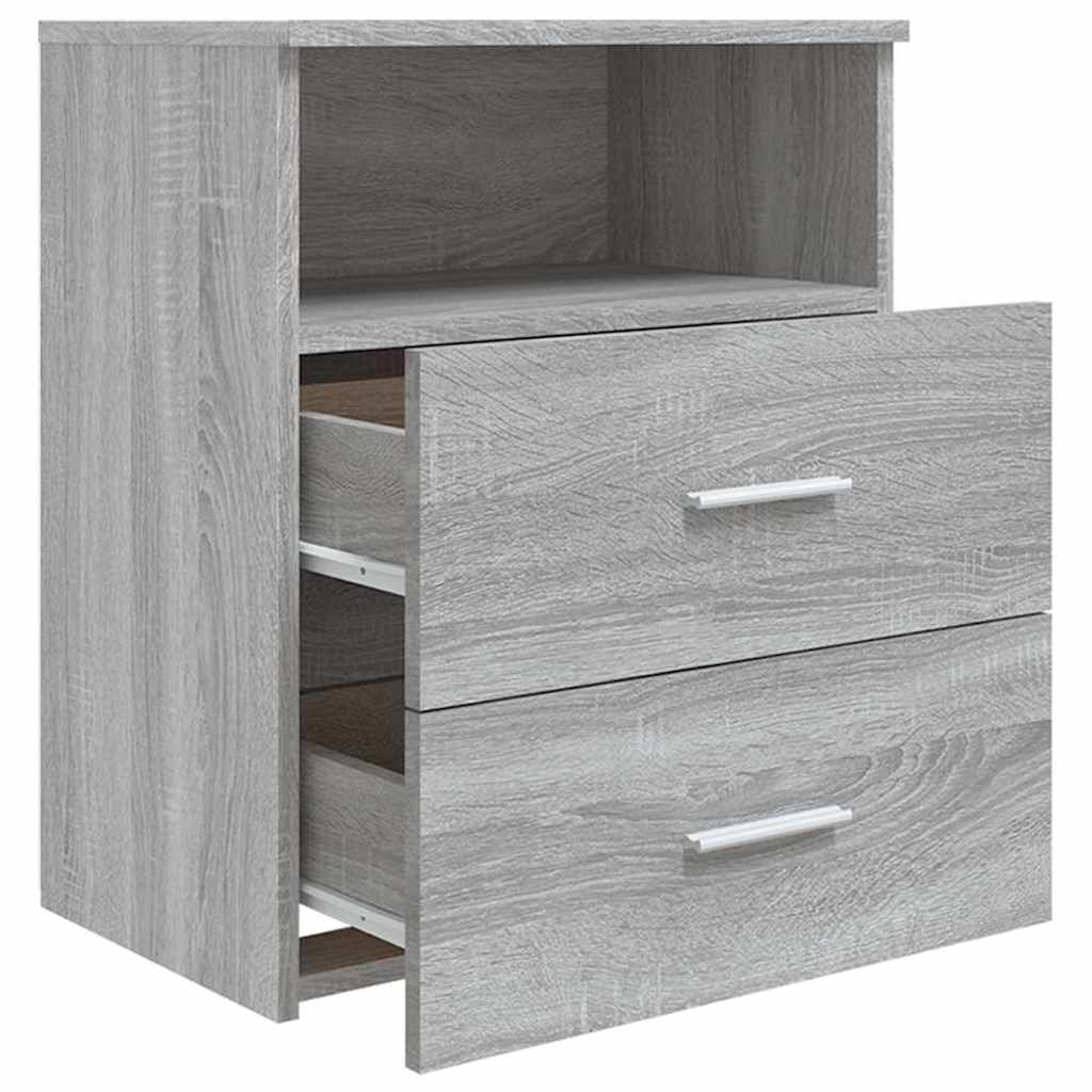 Bed Cabinets 2 pcs Grey Sonoma 50x32x60 cm