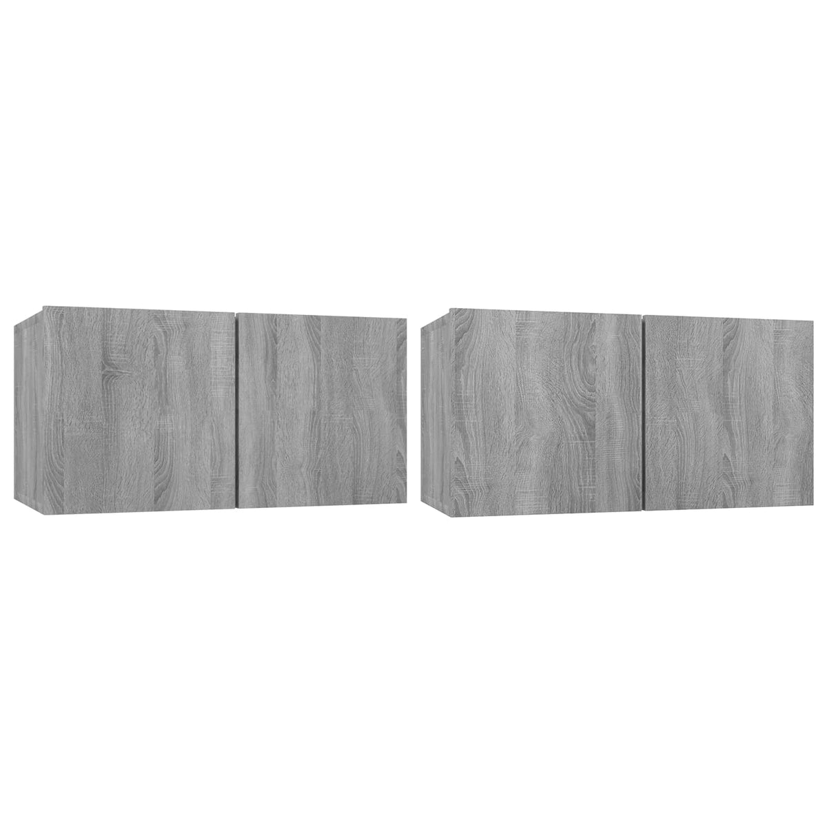 Hanging TV Cabinet Grey Sonoma 2 pcs 60x30x30 cm Engineered Wood