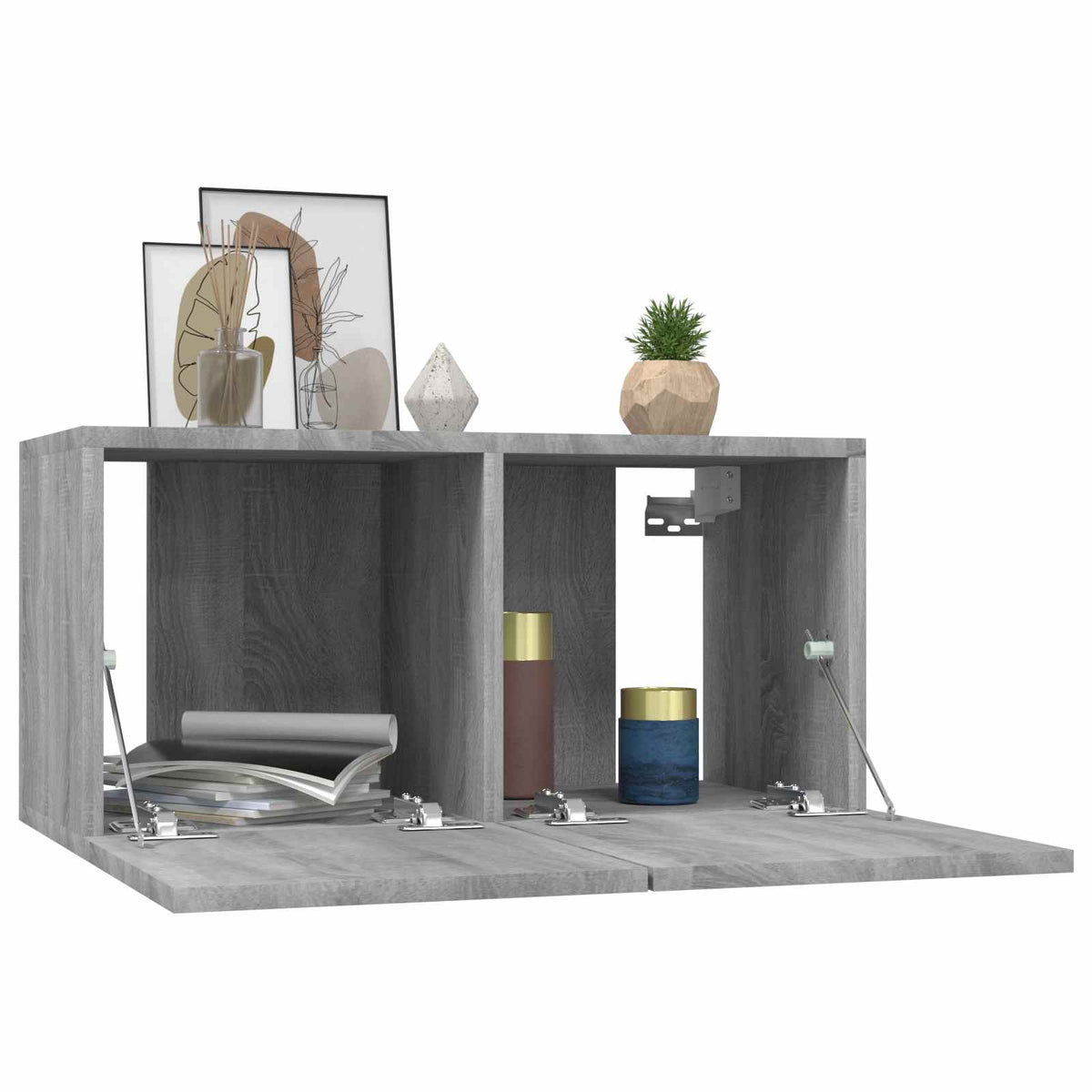 Hanging TV Cabinet Grey Sonoma 3 pcs 60x30x30 cm Engineered Wood