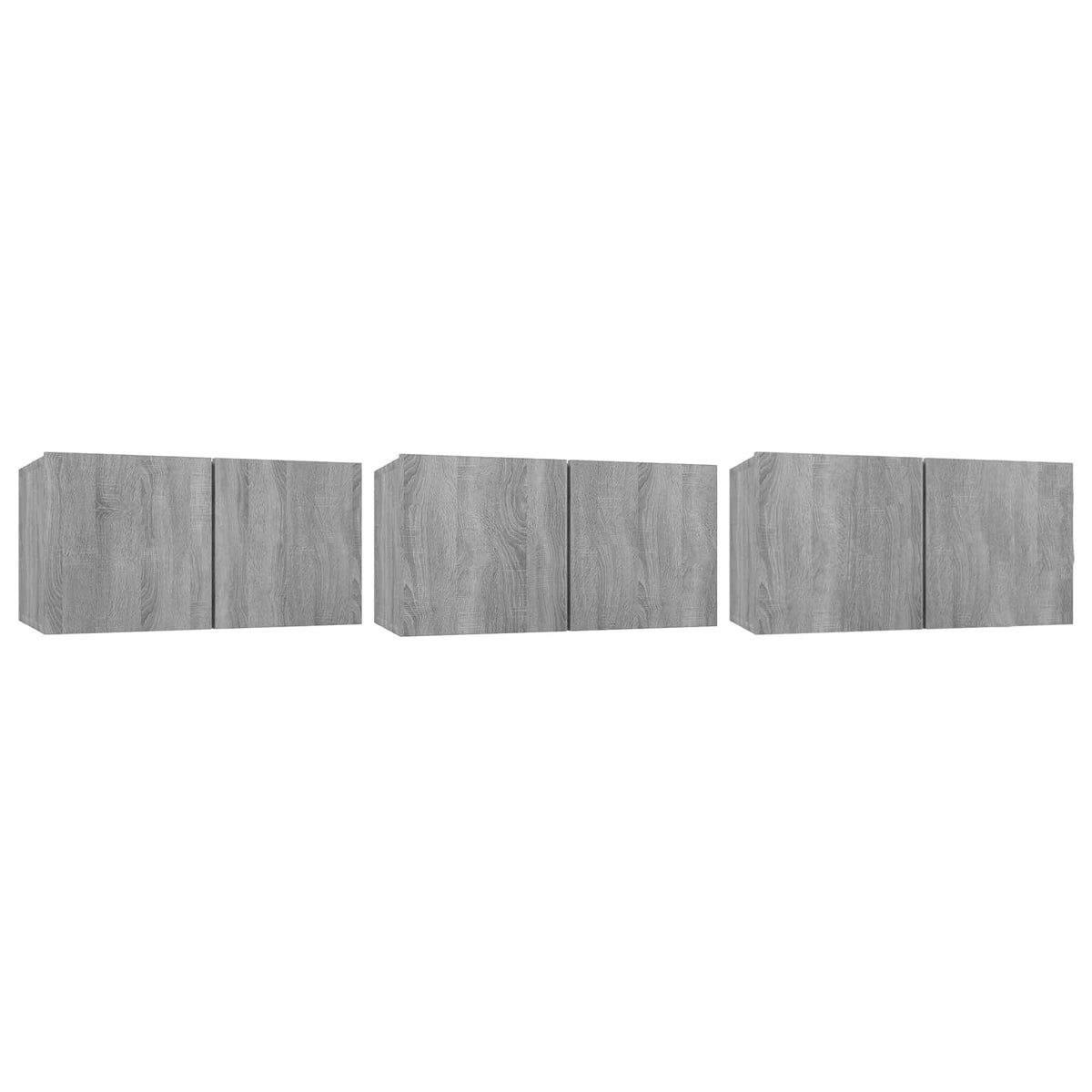 Hanging TV Cabinet Grey Sonoma 3 pcs 60x30x30 cm Engineered Wood