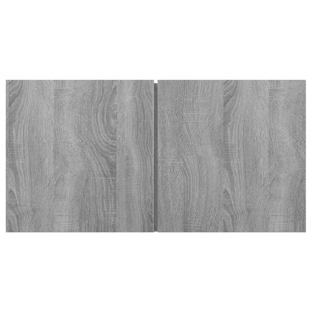 TV Cabinet Set Wall-mounted 3 pcs Grey Engineered Wood