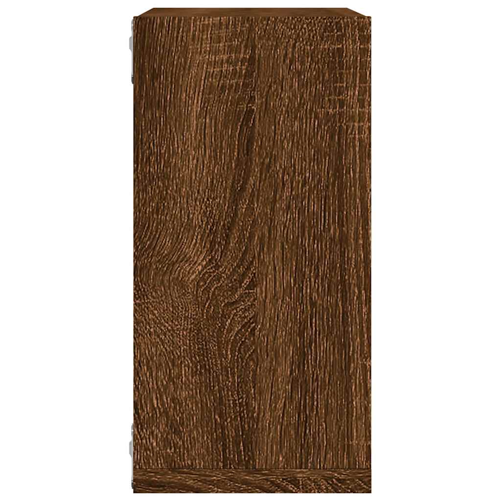 Wall Cube Shelves 2 pcs Brown Oak 30x15x30 cm
