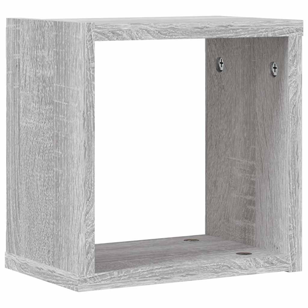 Wall Shelves 2 pcs Grey Sonoma 26 x 15 x 26 cm Engineered Wood