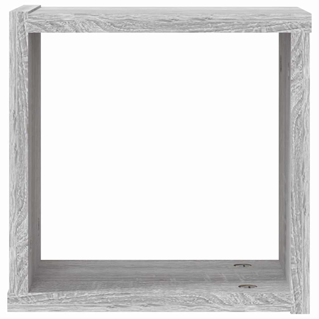 Wall Shelves 4 pcs Grey Sonoma 26 x 15 x 26 cm Engineered Wood
