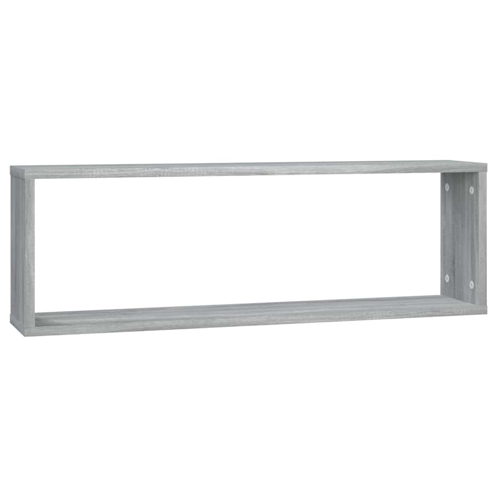 Wall Cube Shelves 4 pcs Grey Sonoma 80x15x26.5 cm