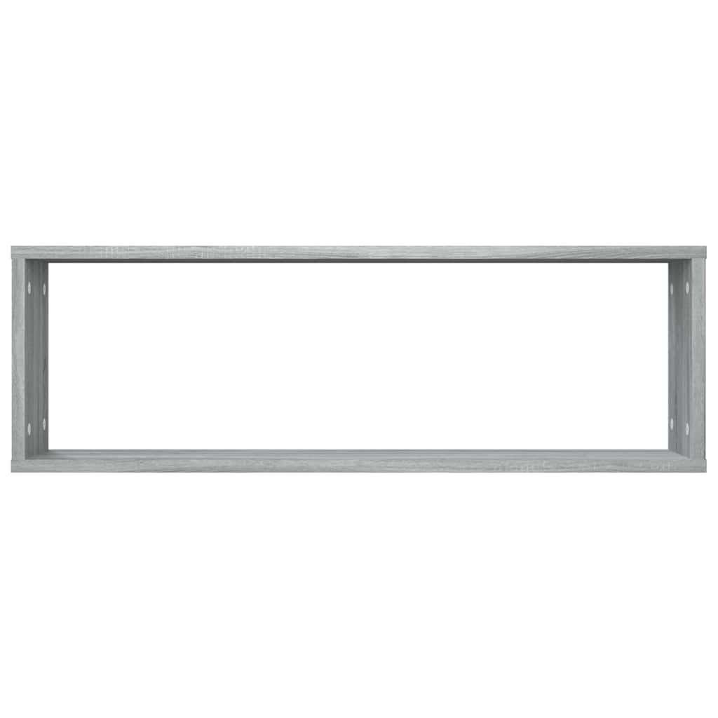 Wall Cube Shelves 4 pcs Grey Sonoma 80x15x26.5 cm
