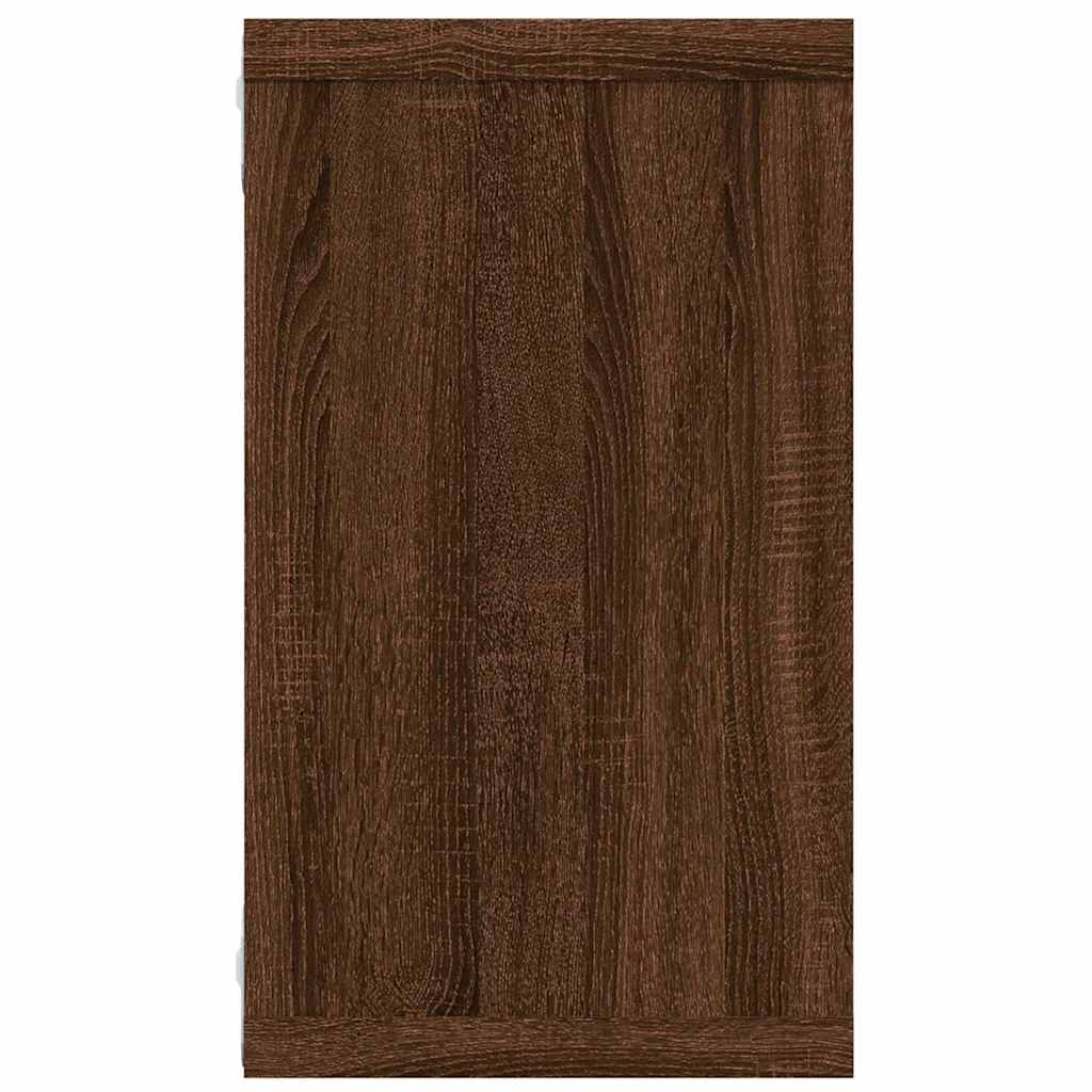 Wall Cube Shelves 2 pcs Brown Oak 80x15x26,5 cm Engineered Wood