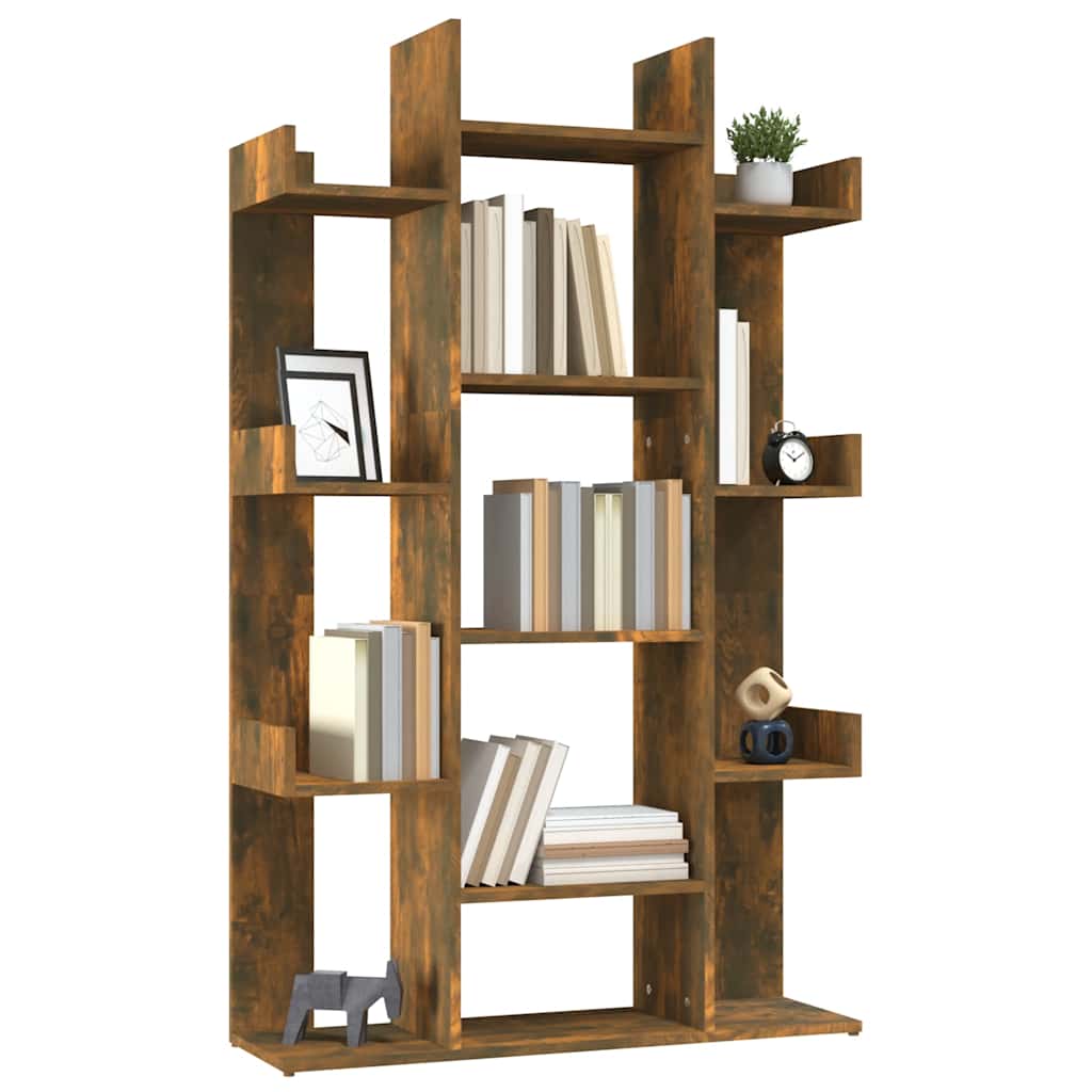 Book Cabinet Smoked Oak 86x25,5x140 cm Engineered Wood
