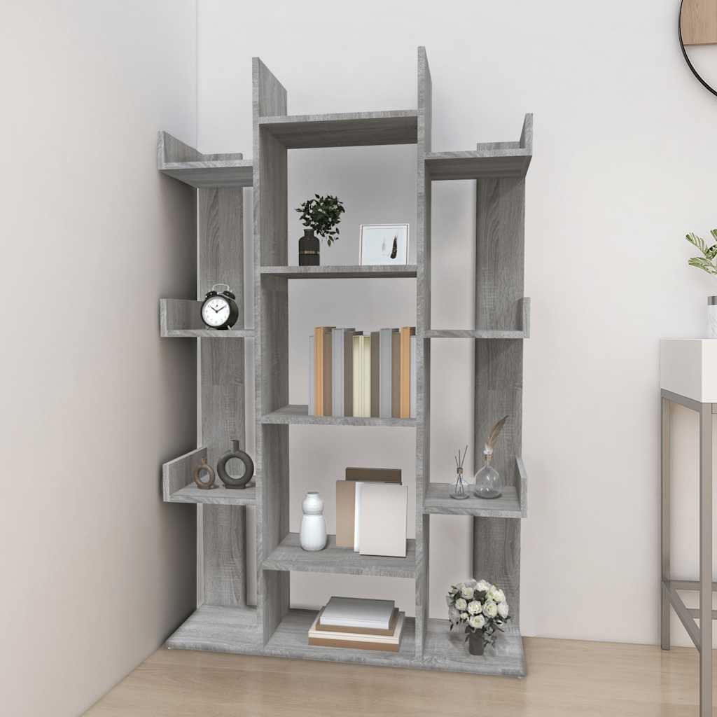 Book Cabinet Grey Sonoma 86x25,5x140 cm Engineered Wood