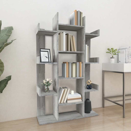 Book Cabinet Grey Sonoma 86x25,5x140 cm Engineered Wood