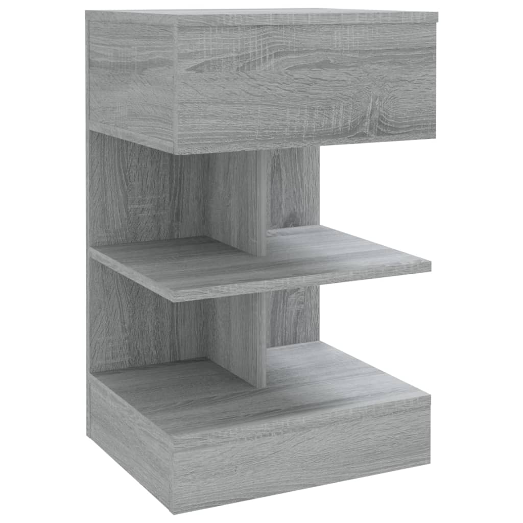 Nachtkastjes 2 st. Grijs Sonoma 40x35x65 cm Engineered Wood