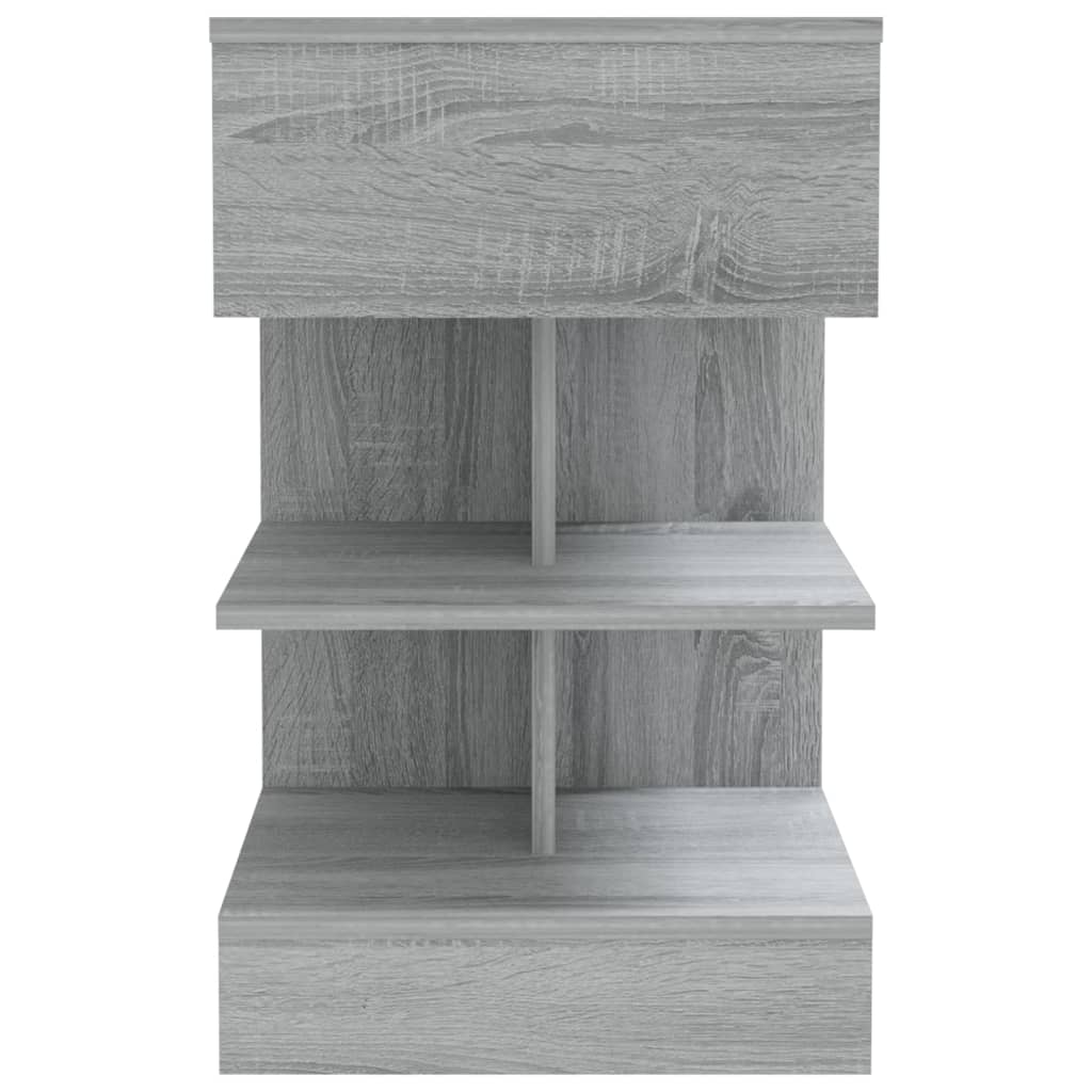 Nachtkastjes 2 st. Grijs Sonoma 40x35x65 cm Engineered Wood