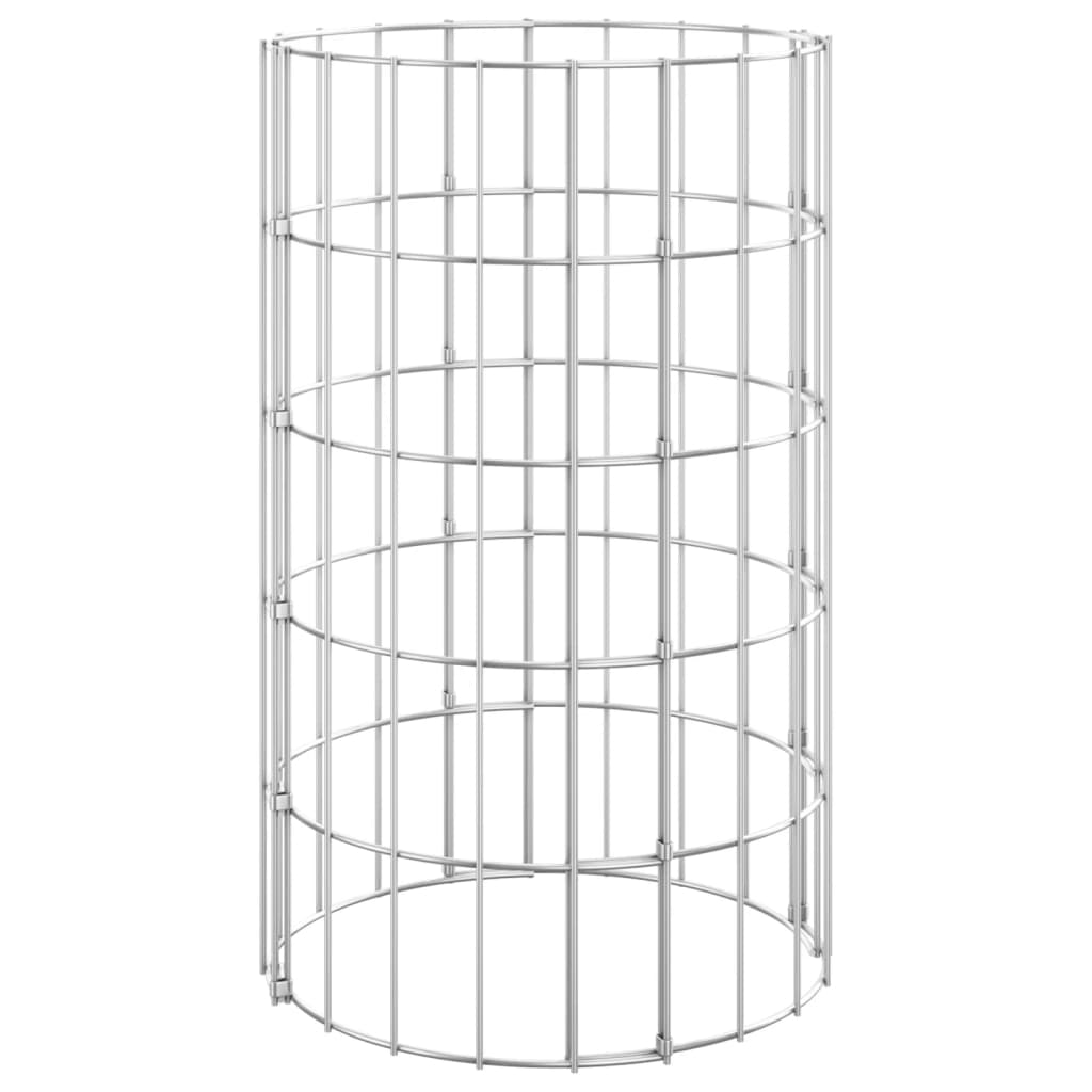 vidaXL Circular Gabion Pole Galvanised Steel Ø30x50 cm